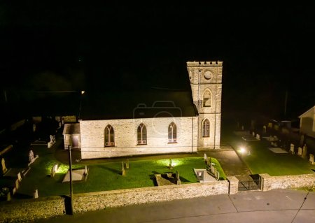 Photo for Aerial view the church of Ireland by Portnoo in County Donegal, Ireland - Royalty Free Image