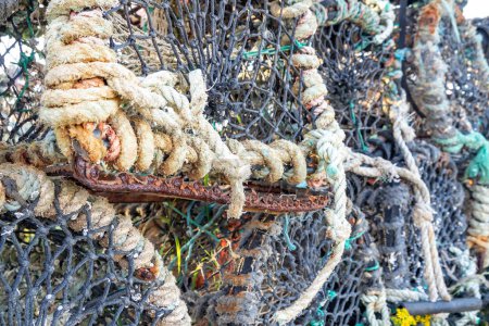 Photo for Close up of Lobster Pots or traps in Ireland. - Royalty Free Image