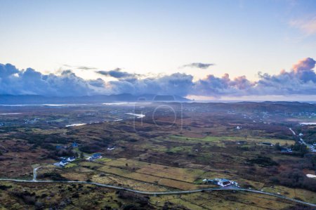 Luftaufnahme von Clooney, Narin und Portnoo, County Donegal. irland.