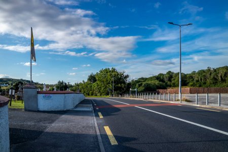 Photo for BRUCKLESS, IRELAND - MAY 16 2023: There is a dangerous road next to the National School. - Royalty Free Image