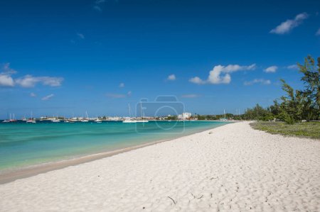 Téléchargez les photos : Pebbles Beach est une belle plage sur l'île caribéenne de la Barbade, non loin de Bridgetown - en image libre de droit