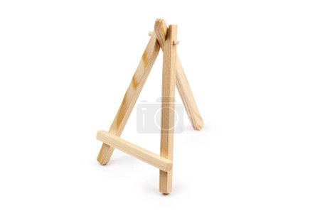 Photo for Mini wooden easel on white background - Royalty Free Image