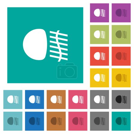 Illustration for Foglight dashboard indicator solid multi colored flat icons on plain square backgrounds. Included white and darker icon variations for hover or active effects. - Royalty Free Image
