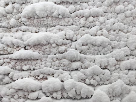 Foto de Fondo de invierno hecho de textura de nieve primer plano - Imagen libre de derechos