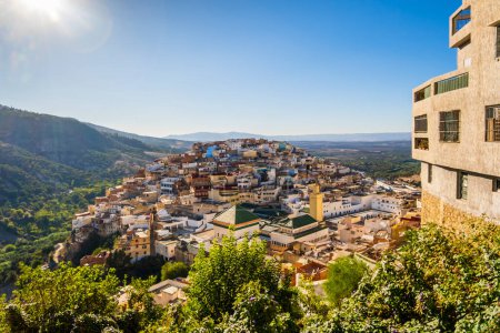 Amazing downtown of Moulay Idriss, Morocco,  Meknes district,  Africa