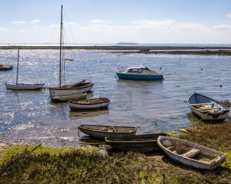 View of the Thames Estuary from Leigh-on-Sea in Essex, UK.