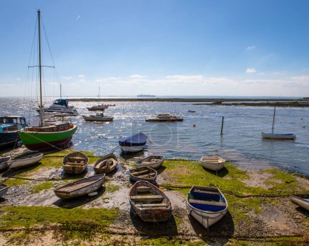 View of the Thames Estuary from Leigh-on-Sea in Essex, UK.