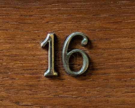 Photo for Close-up of the number 16. - Royalty Free Image