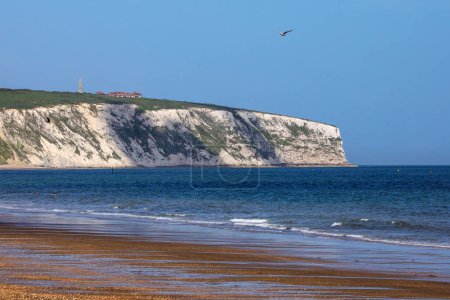 Foto de Culver Down vista desde Sandown Bay en la Isla de Wight, Reino Unido. - Imagen libre de derechos