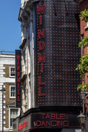 Photo for London, UK - May 26th 2023: The exterior of the Windmill Theatre located on Great Windmill Street, in the West End area of London, UK. - Royalty Free Image