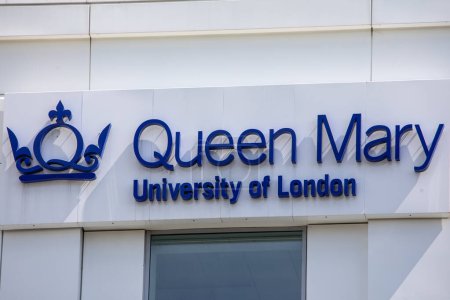 Photo for London, UK - August 9th 2023: Queen Mary University of London, located on Mile End Road in the East End area of London, UK. - Royalty Free Image