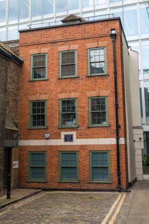Foto de Londres, Reino Unido - 29 de agosto de 2023: El lugar de nacimiento de Susanna Annesley - madre de John Wesley, en Spital Yard en Londres, Reino Unido. - Imagen libre de derechos