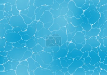 Vector Seamless Rippled Swimming Pool Abstrakte Hintergrundillustration. Horizontal und vertikal wiederholbar. 
