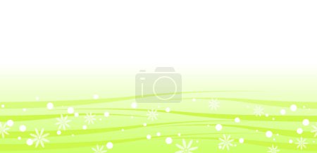 Ilustración de Vector Seamless Abstract Spring Background Illustration with Text Space Aislado sobre un fondo blanco. Horizontalmente repetible. - Imagen libre de derechos