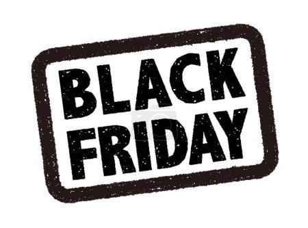 Illustration for Black Friday Vector Rubber Stamp Sign Isolated On A White Background. - Royalty Free Image
