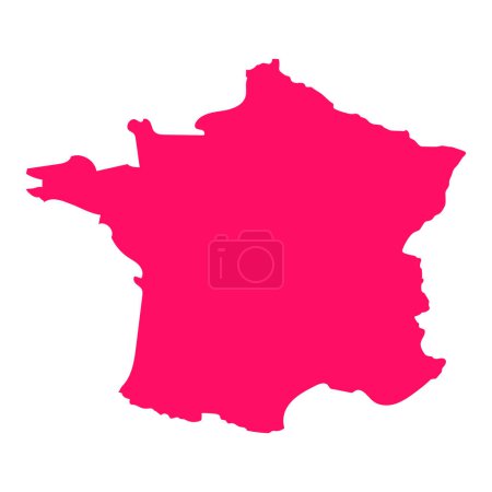Illustration for France Country map color silhouette vector - Royalty Free Image