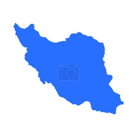 Illustration for Iran Country map color silhouette vector - Royalty Free Image
