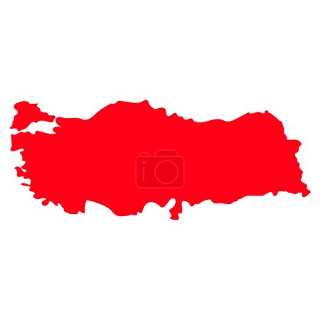 Illustration for Turkey Country map color silhouette vector - Royalty Free Image
