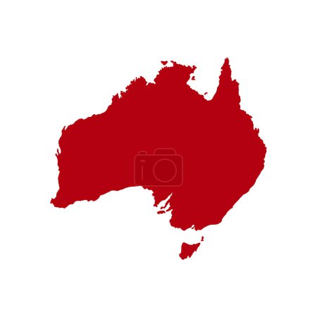 Illustration for Australia Country map color silhouette vector - Royalty Free Image