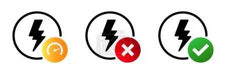 Power Surge Bolzen und Thunder Icon Vector Illustration