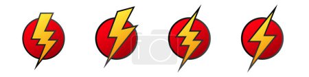Electric Bolt and Thunder Energy Icon Vector Art