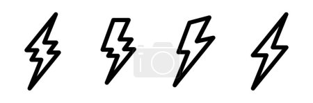 Illustration for Energetic Thunderbolt and Flash Icon Vector Logo Design - Royalty Free Image