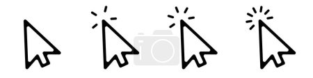 Click cursor icon. Computer mouse pointer vector arrow