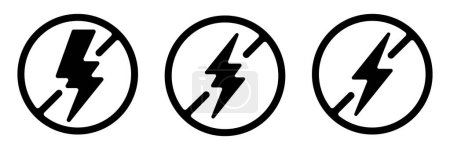 Illustration for Antistatic Energy and Power Flash with Bolt Vector Icon Design - Royalty Free Image