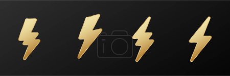 Gold Blitz Blitz Vector Logo Thunder Energy und Blitz Blitz Blitz Icon