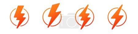 Iconic Power Energy Thunderbolt and Flash Vector Art