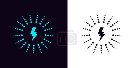 Akkuladung Energetischer Thunderbolt und Flash Icon Vector Logo Design