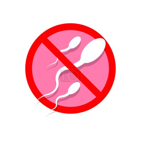 Photo for Contraception sign. sperm cell. vector - Royalty Free Image