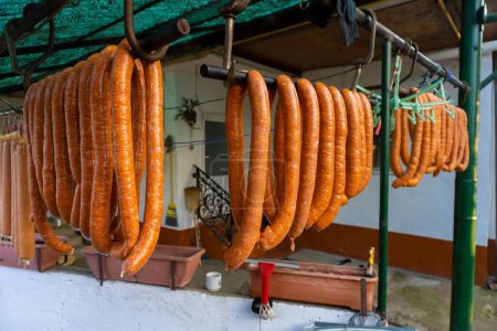 Fresh home made sausage let dry