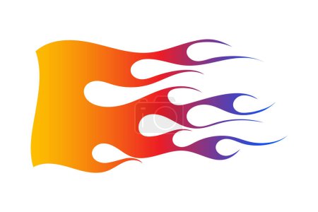 Tribal flame car sticker vector art Racing flame car decal fire tattoo for car sides and motorcycle tanks vector