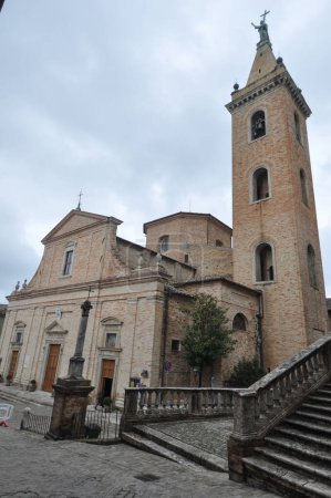 Photo for Ripatransone cathedral aka Santi Gregorio Magno e Margherita basilica in Ripatransone, Italy - Royalty Free Image
