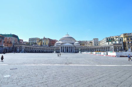 Photo for NAPLES, ITALY - AUGUST 23, 2020: Piazza del Plebiscito square - Royalty Free Image