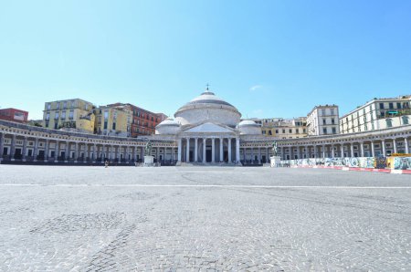 Photo for NAPLES, ITALY - AUGUST 23, 2020: Piazza del Plebiscito square - Royalty Free Image