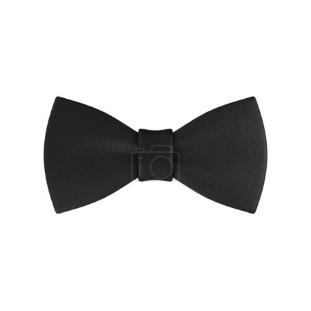 Téléchargez les photos : Cravate papillon moderne noire sur fond blanc transparents. Rendu 3d - en image libre de droit
