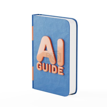 Foto de AI Guide Book Icono sobre fondo blanco. Renderizado 3d - Imagen libre de derechos