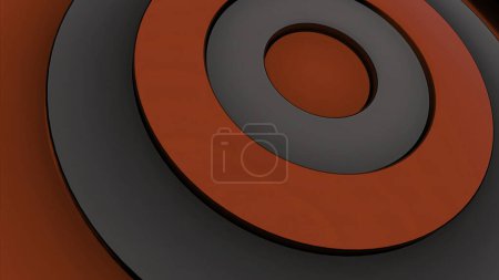 Red and blue with gray background. Design. Bright twisted loops in abstraction stick out in 3d format forward and then back. High quality 4k footage