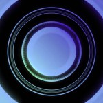 Blue background.Design.The blue and black circle in the abstraction flashes with different colors of bright blue. High quality 4k footage