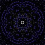 Abstract motion of kaleidoscope with geometric pattern. Animation. Ornamental mandala with repeating fractal shapes