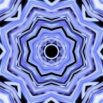 Abstract dynamic geometric tunnel, fractal element background. Design. Colorful star shaped kaleidoscope