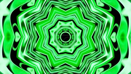 Resumen dinámico túnel geométrico, fondo de elemento fractal. Diseño. Caleidoscopio colorido en forma de estrella