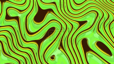 Abstract gradient waves background. Design. Green tones of transforming curves