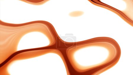 Colorful glossy liquid waves with smooth gradient abstract motion background. Design. Slowly moving blots and twisting stripes