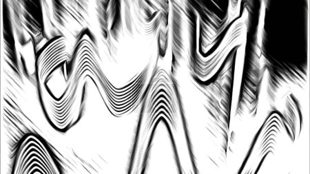 Monochromes Wellenmuster. Medien. Schwarz-weiße Wellen, geschwungene Linien wie eine Skizze