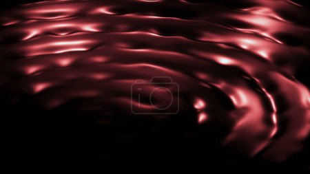 Colored liquid with circular waves. Design. Rings of waves on surface of liquid with ripples. Creamy or metallic liquid texture with shiny circular waves.