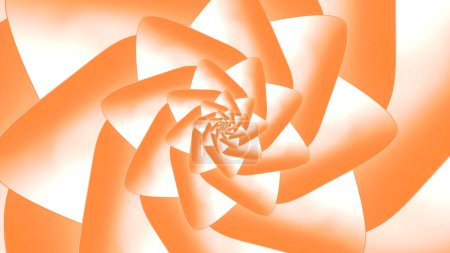 Une spirale futuriste qui tourne sans fin. Design. Formes triangulaires tournantes