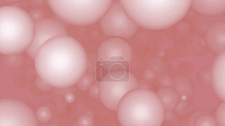 Abstrakter heller Hintergrund animiert mit transparenten Luftblasen. Design. Fliegende Partikel gleicher Größe